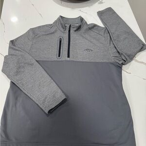 Callaway Golf 1/4 Zip Pullover Mens XL Gray Performance Fleece Jacket Pocket